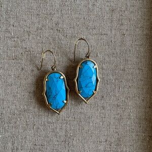 Stella & Dot Turquoise and Gold Earrings